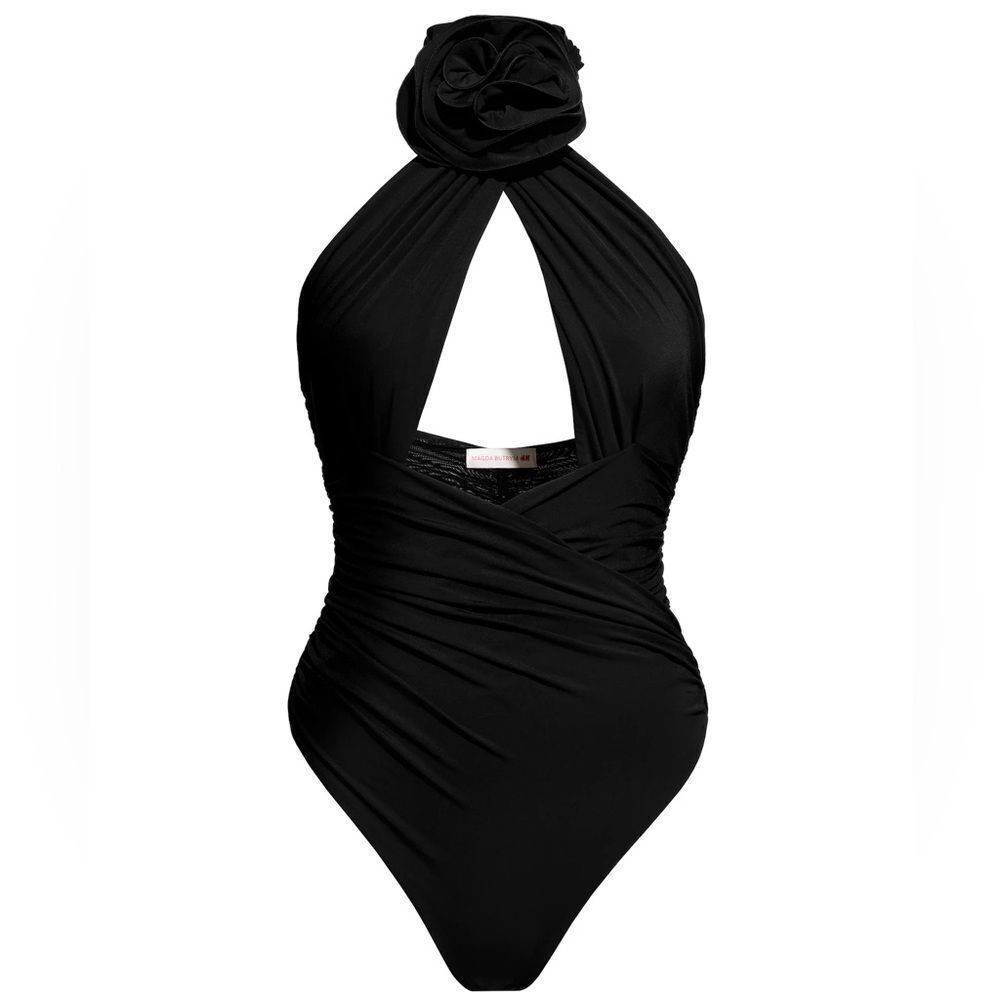 MAGDA BUTRYM H&M
ROSE-APPLIQUÉD BODYSUIT WITH CUTOUT DETAIL